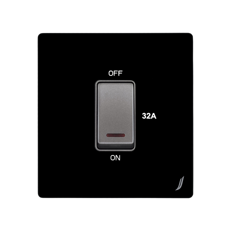 Picture of One Gang 32A Dp Switch - Black