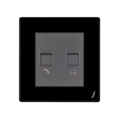 Picture of Telephone & Computer Socket - Black