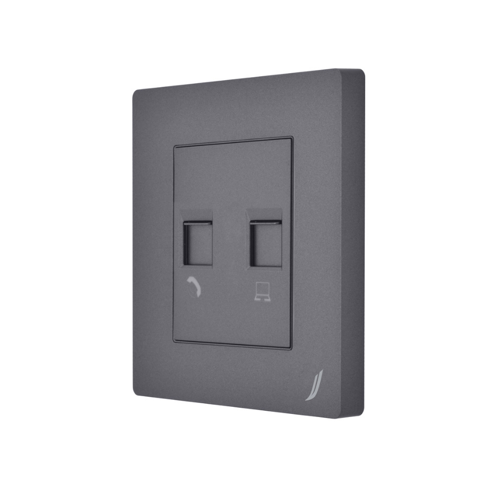 Picture of Telephone & Computer Socket - Grey