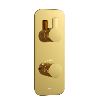 Picture of Aquamax Exposed Part Kit of Thermostatic Shower Mixer - Gold Bright PVD