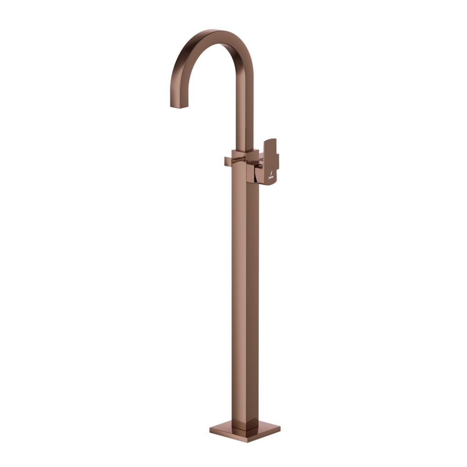 Picture of Exposed Parts of Floor Mounted Single Lever Bath Mixer - Blush Gold Bright PVD