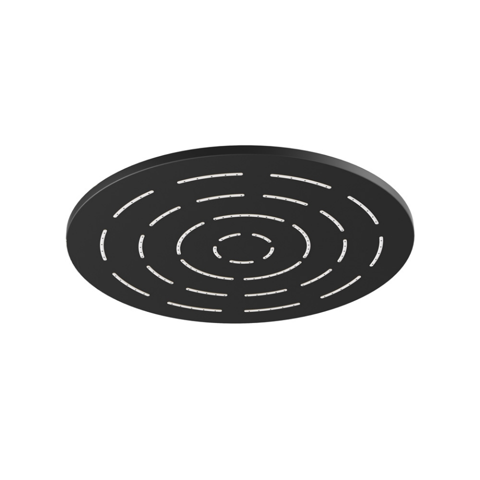 Picture of Round Shape Single Flow Maze Overhead Shower - Black Matt