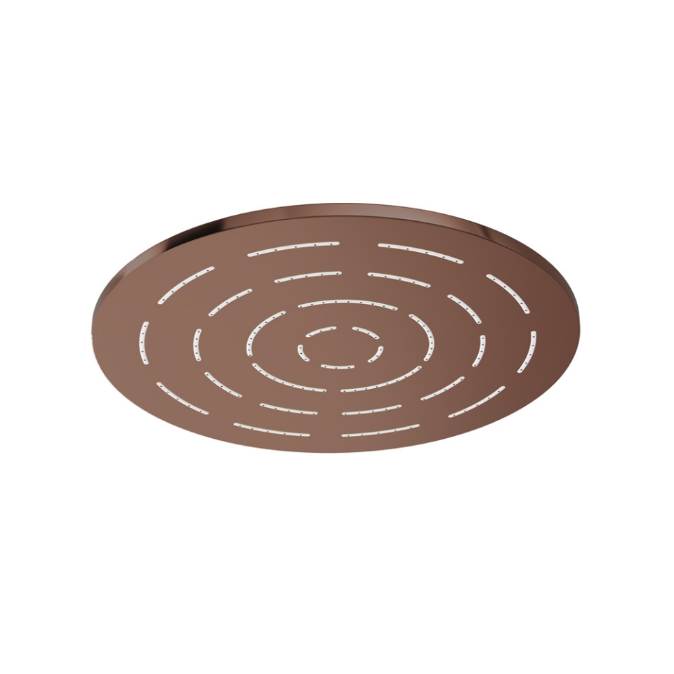Picture of Round Shape Single Flow Maze Overhead Shower - Blush Gold Bright PVD