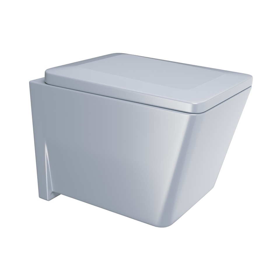 Picture of Rimless Blind Installation Wall Hung WC - Ice Blue Matt