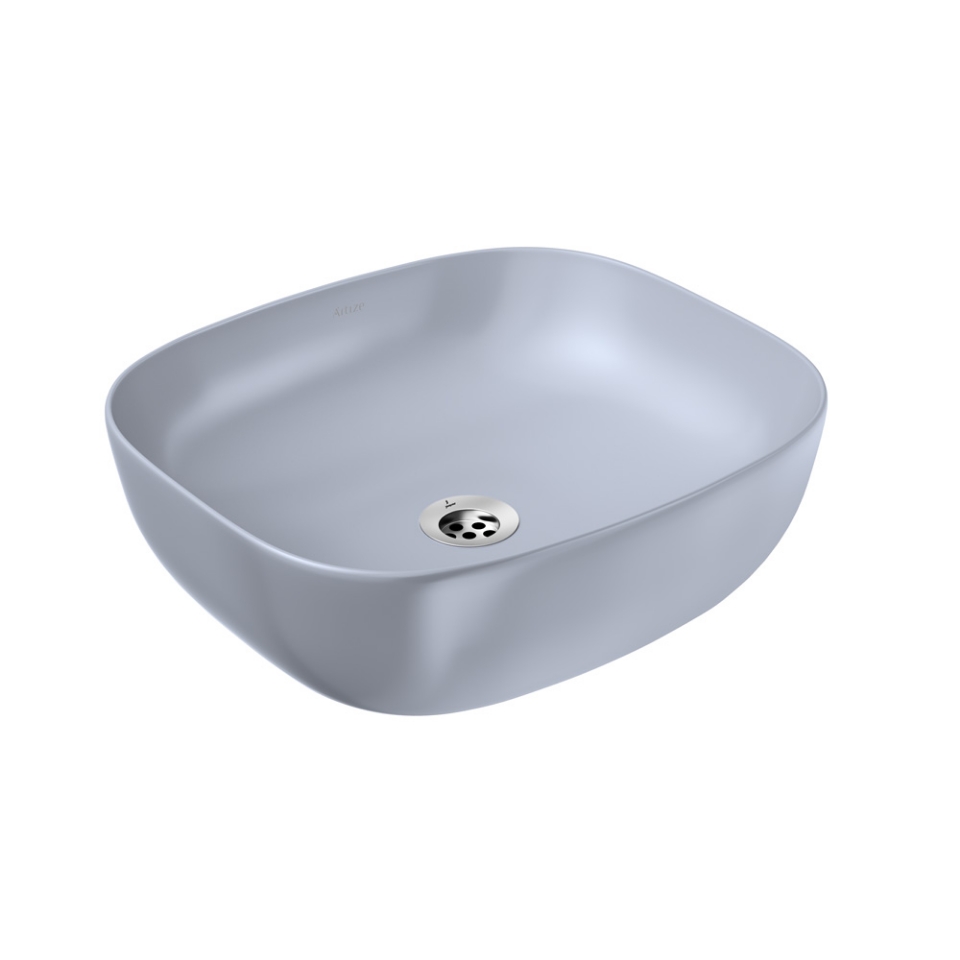 Picture of Thin Rim Table Top Basin - Ice Blue Matt