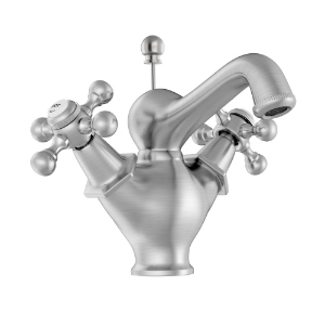 Picture of Central Hole Basin Mixer with popup waste - Stainless Steel