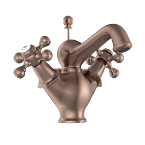 Picture of Central Hole Basin Mixer with popup waste - Antique Copper