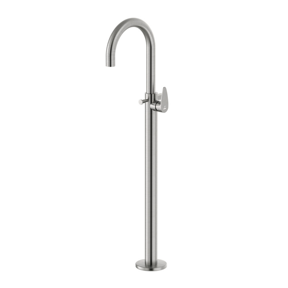 Picture of Exposed Parts of Floor Mounted Single Lever Bath Mixer - Stainless Steel