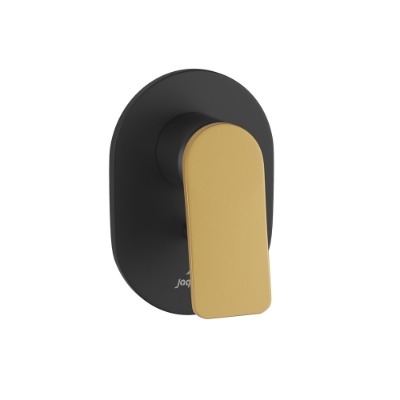 Picture of 3-Inlet Single Lever Concealed Diverter - Lever: Gold Matt PVD | Body: Black Matt