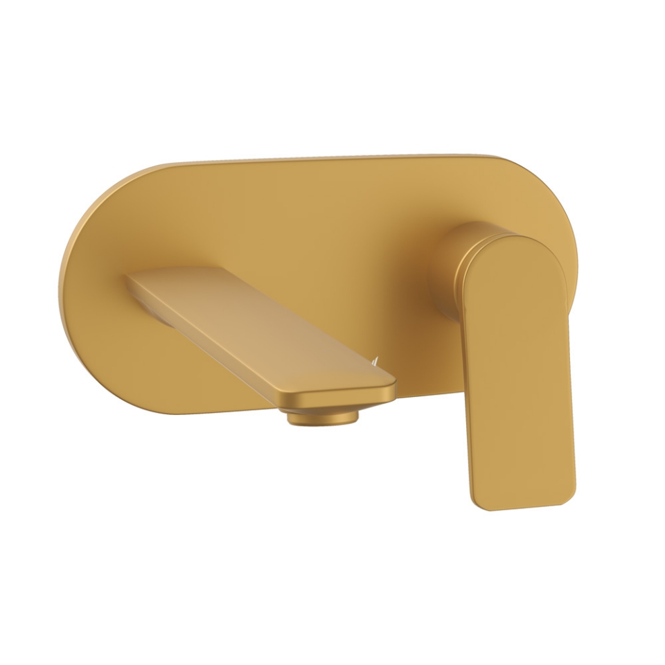 Picture of Exposed Part Kit of Single Lever Basin Mixer Wall Mounted - Gold Matt PVD