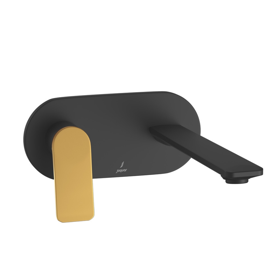 Picture of एक्स्पोज़्ड पार्ट किट ऑफ सिंगल लीवर बेसिन मिक्सर वॉल माउंटेड - लीवर: गोल्ड मैट PVD | बॉडी: ब्लैक मैट