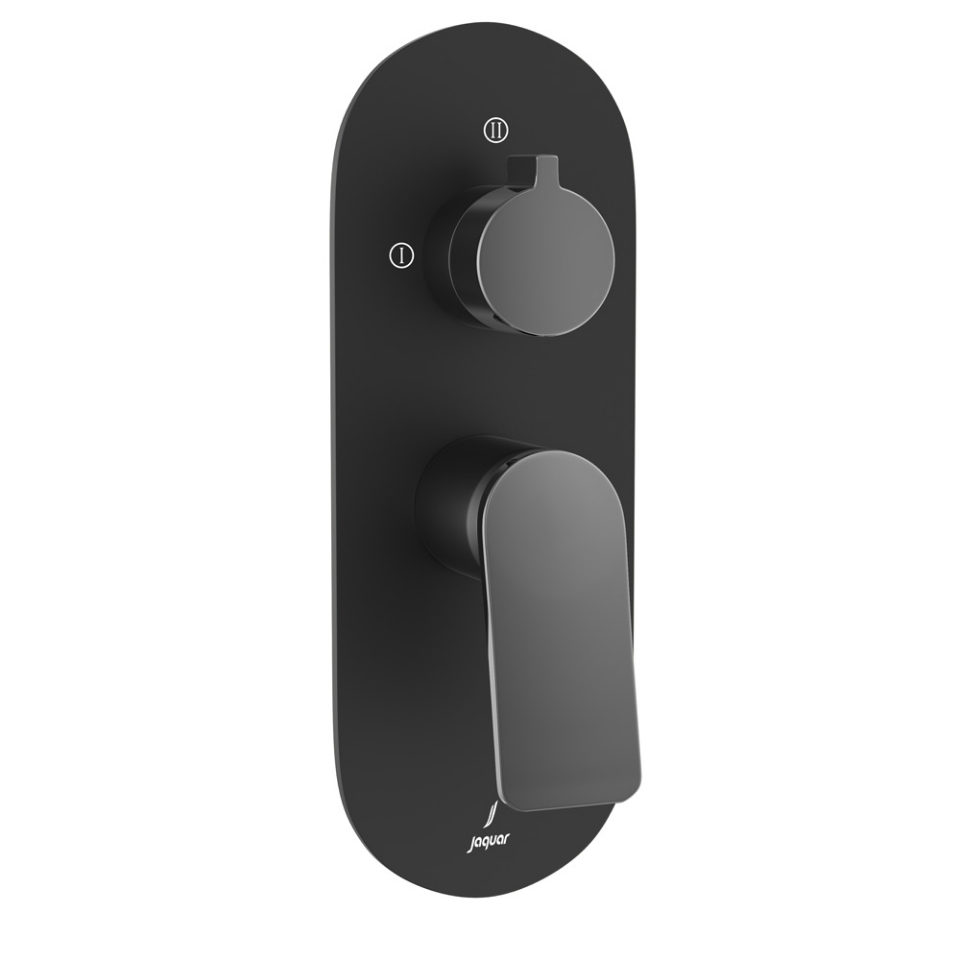 Picture of Aquamax Exposed Part Kit of Single Lever Shower Mixer with 3-way diverter - Lever: Black Chrome | Body: Black Matt