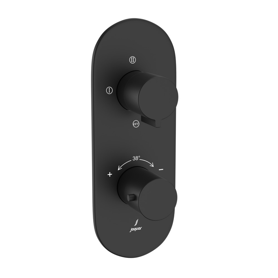 Picture of Aquamax Thermostatic Shower Mixer With 3-Way Diverter - Black Matt