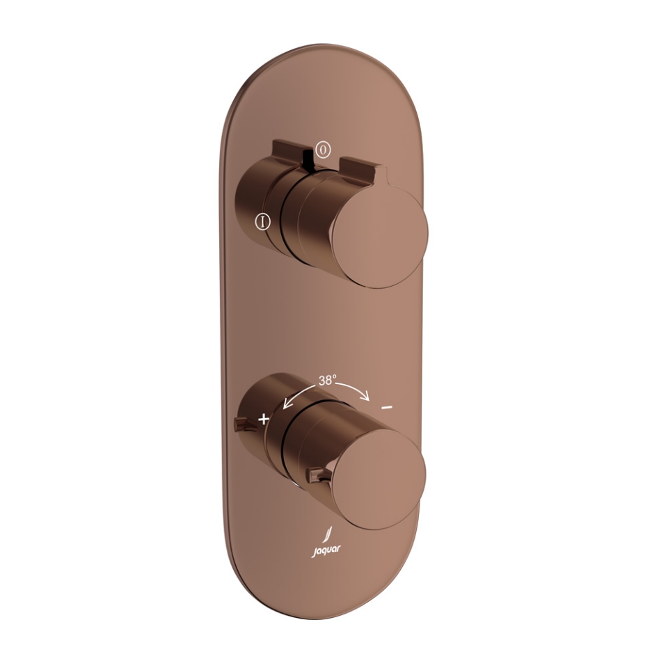 Picture of Aquamax Exposed Part Kit of Thermostatic Shower Mixer with 2-way diverter - Blush Gold PVD