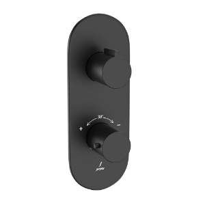 Picture of Aquamax Thermostatic Shower Mixer- Black Matt