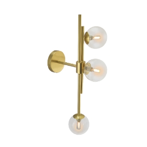 Picture of 3 Lt Clear Glass Ball Wall Lamp