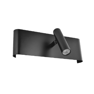 Picture of 1 Lt Black Powder Coated Spot Wall Light 3W 