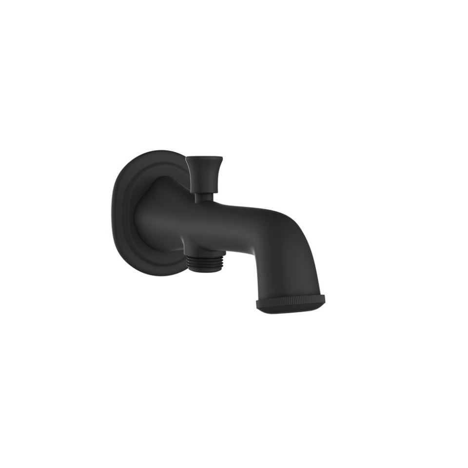 Picture of Bath Tub Spout with Button Attachment - Black Matt