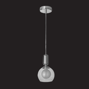 Picture of 1 Light clear globe glass - Chrome