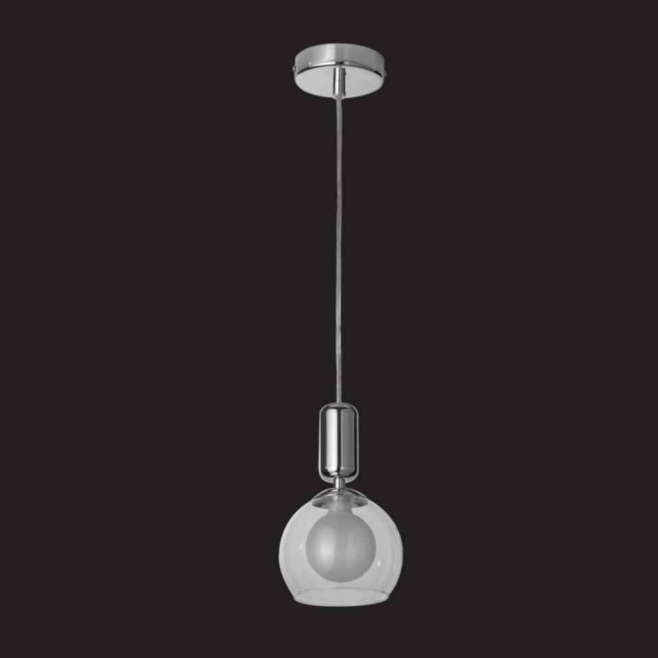 Picture of 1 Light clear globe glass - Chrome