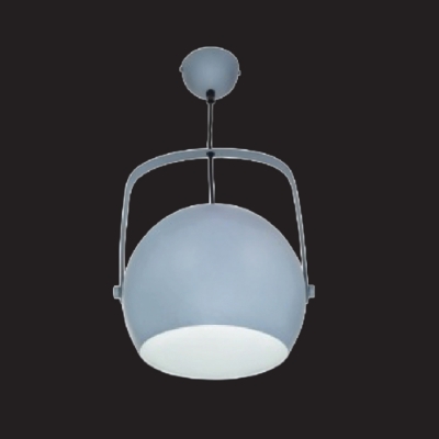 Picture of 1 Light grey bell shaped aluminium pendant