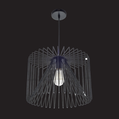 Picture of 1 Light wire mesh pendant black powder coated