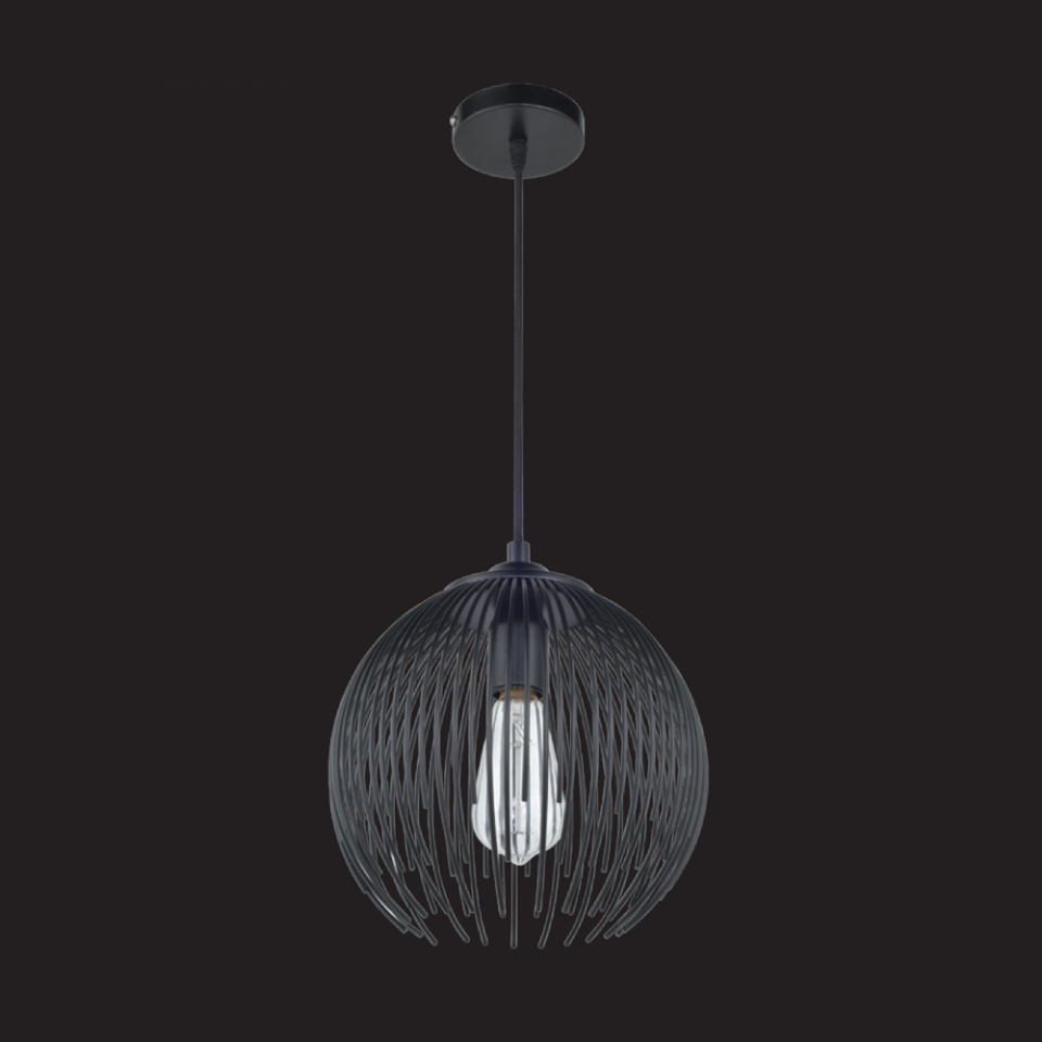 Picture of 1 Light pumpkin wire mesh pendant