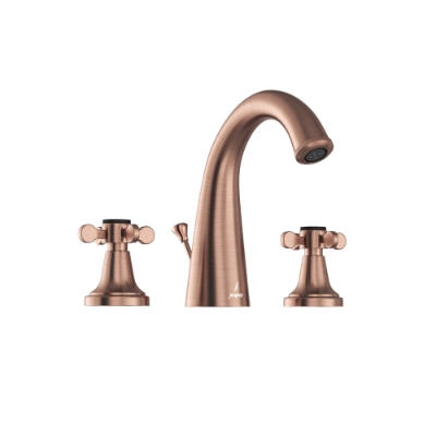 Picture of 3-Hole Basin Mixer with Popup Waste System - Antique Copper