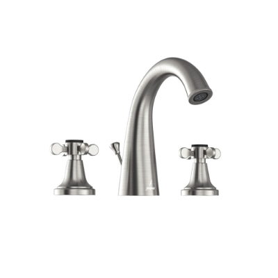 Picture of 3-होल बेसिन मिक्सर विद पॉपअप वेस्ट सिस्टम - स्टेनलेस स्टील