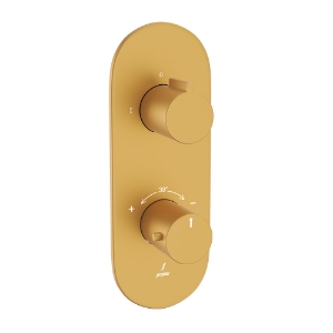 Picture of Aquamax Exposed Part Kit of Thermostatic Shower Mixer with 2-way diverter - Gold Matt PVD