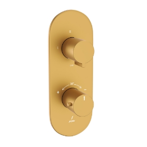 Picture of Aquamax Thermostatic Shower Mixer With 3-Way Diverter - Gold Matt PVD